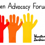Open Advocacy Forum artwork with three raised hands