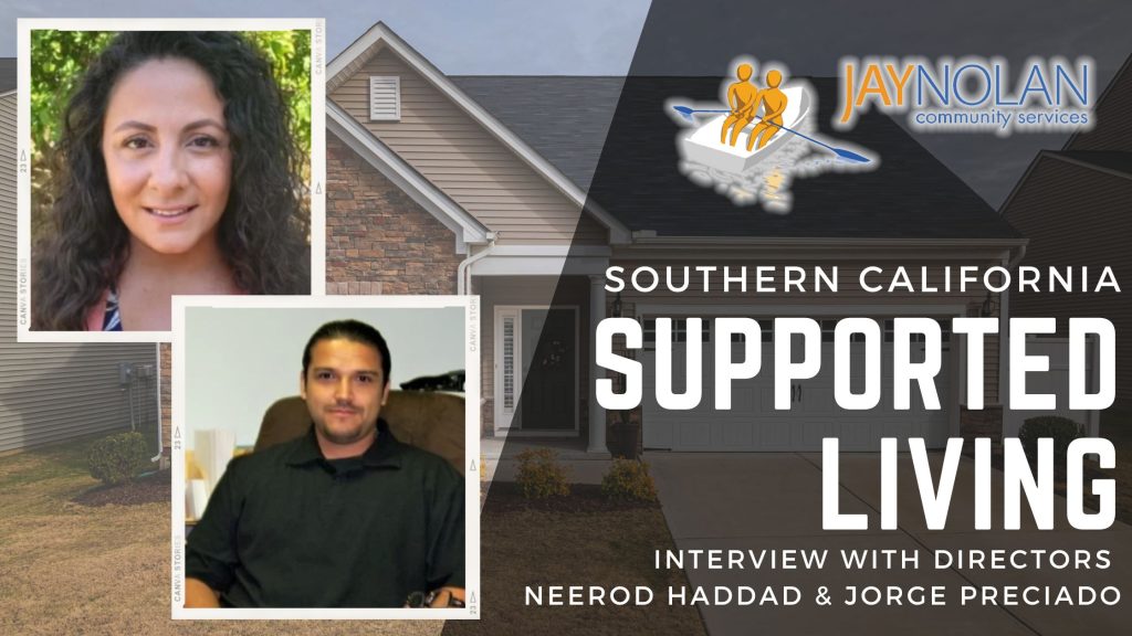 header for Directors of Supported Living Southern California with portraits of Neerod and Jorge