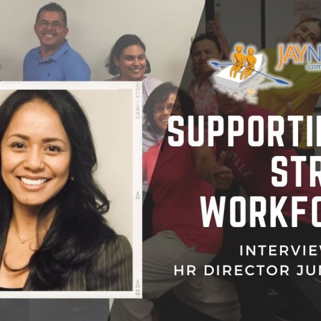 Blog header with portrait or HR Director June Getz, text reads "Supporting a Strong Workforce"