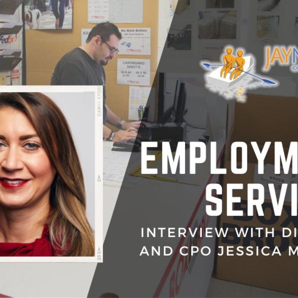 Blog header with portrait of CPO and Employment Services Director Jessica Morrow, text reads "Employment Services; Interview with Director and CPO Jessica Morrow"