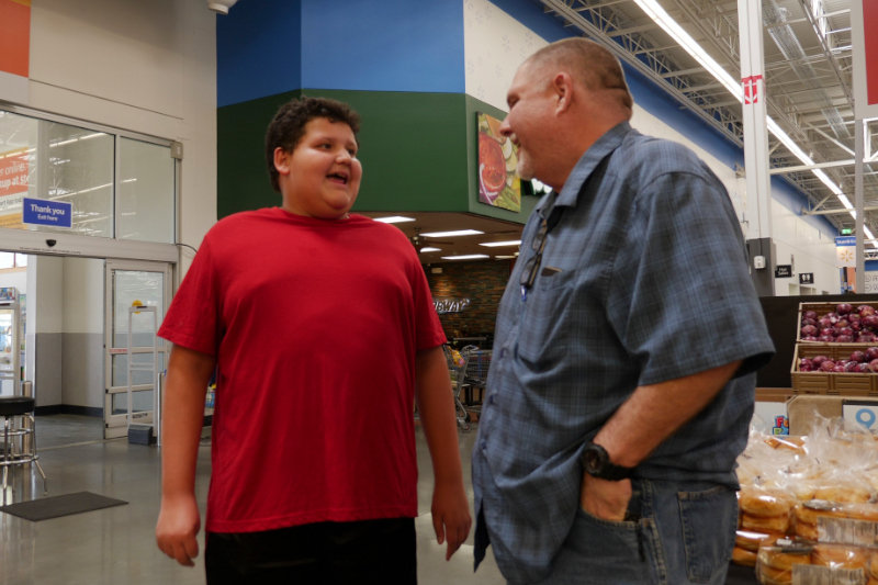Todd greets one of the many people he supported over the years.