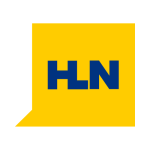 HLN logo. It is a yellow square with bold dark blue letters